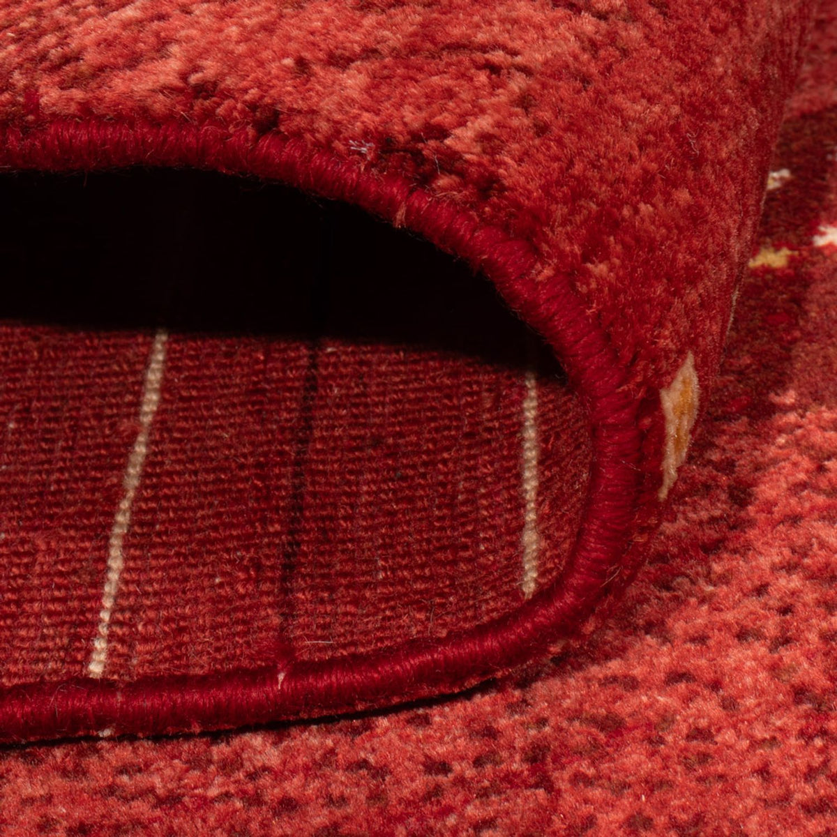 Gabbeh-tæppe - Persisk - 140 x 102 cm - mørkerød