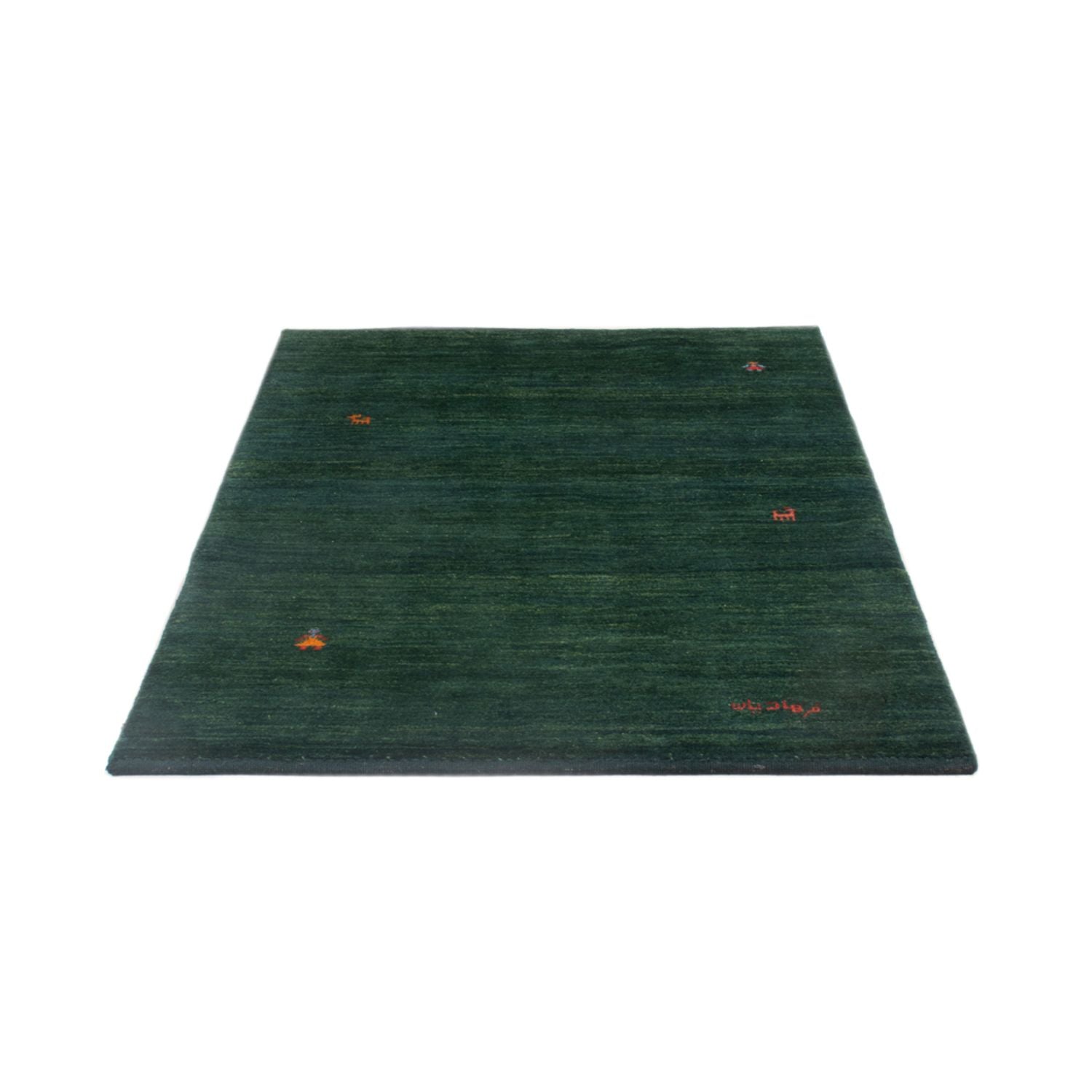 Gabbeh-tæppe - Persisk - 146 x 98 cm - mørkegrøn