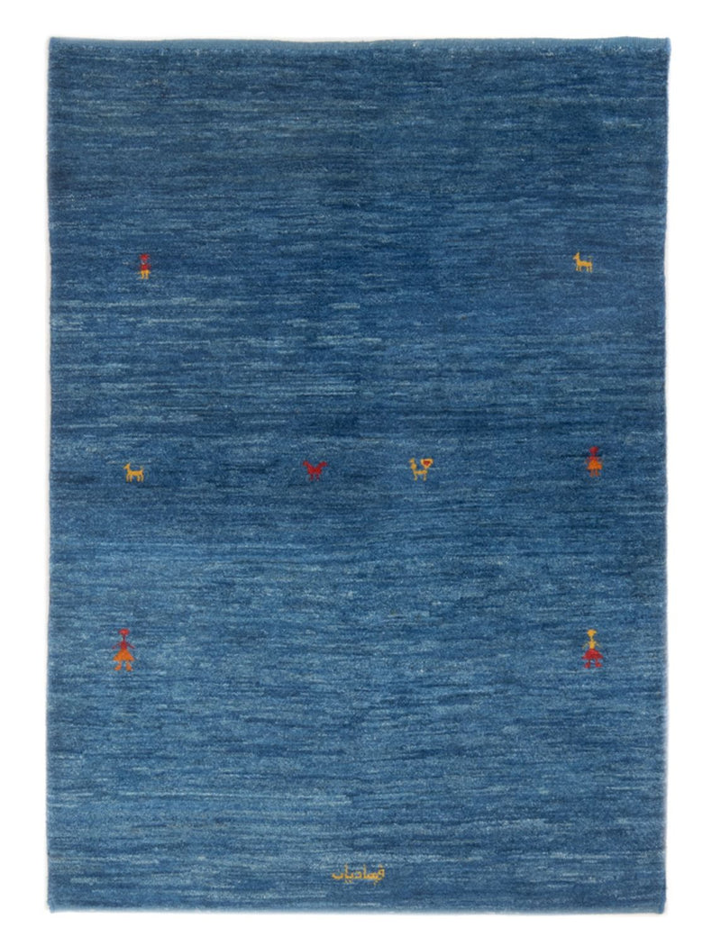 Gabbeh-tæppe - Persisk - 144 x 96 cm - havblå