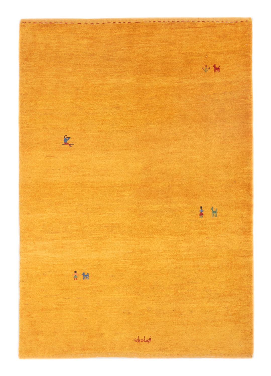 Gabbeh-tæppe - Persisk - 147 x 100 cm - guld