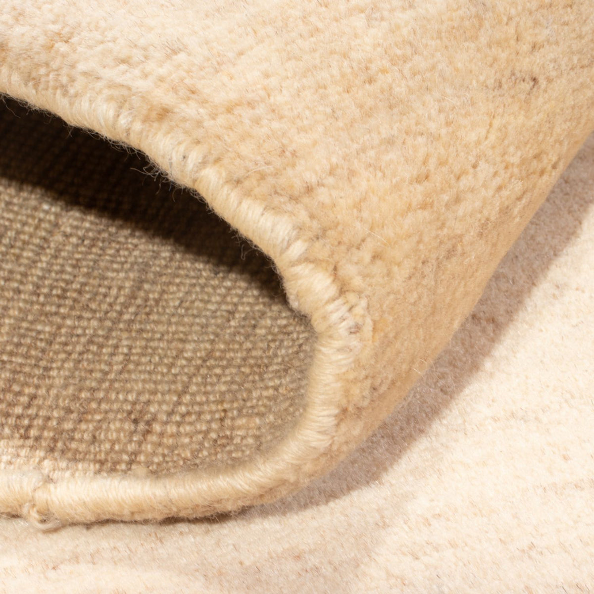 Gabbeh-tæppe - Persisk - 141 x 106 cm - lys beige