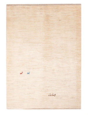 Gabbeh-tæppe - Persisk - 158 x 108 cm - lys beige