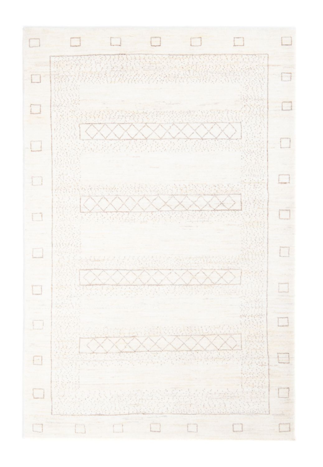 Gabbeh-tæppe - Persisk - 180 x 120 cm - hvid