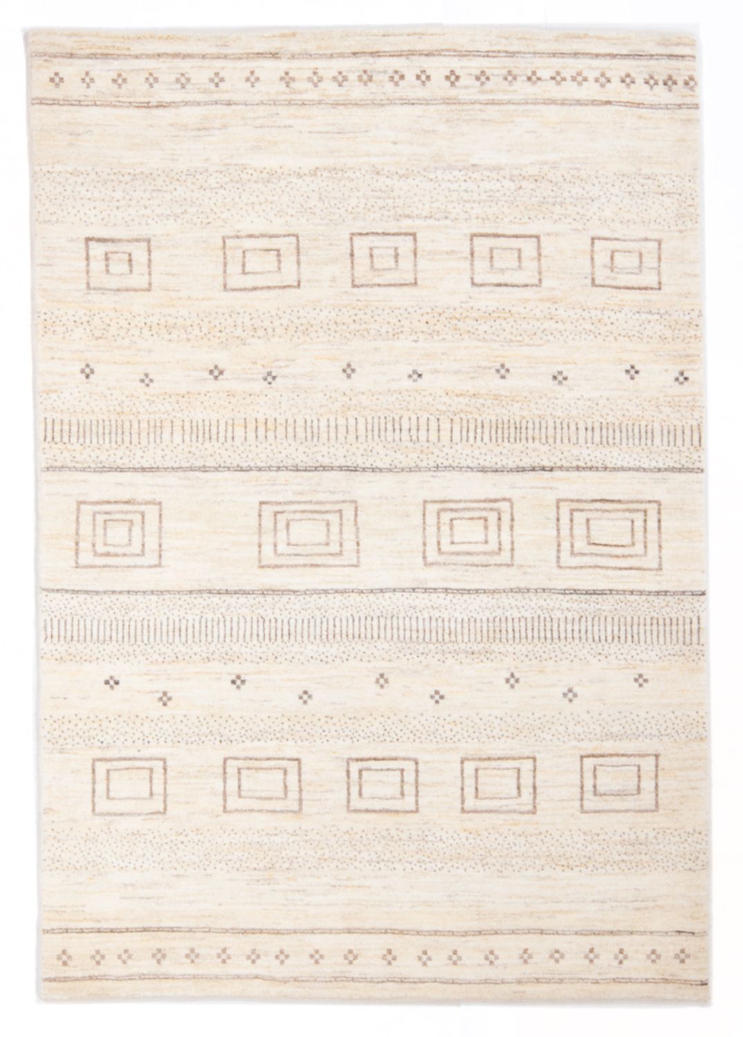 Gabbeh-tæppe - Persisk - 175 x 120 cm - lys beige