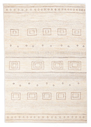 Gabbeh-tæppe - Persisk - 175 x 120 cm - lys beige