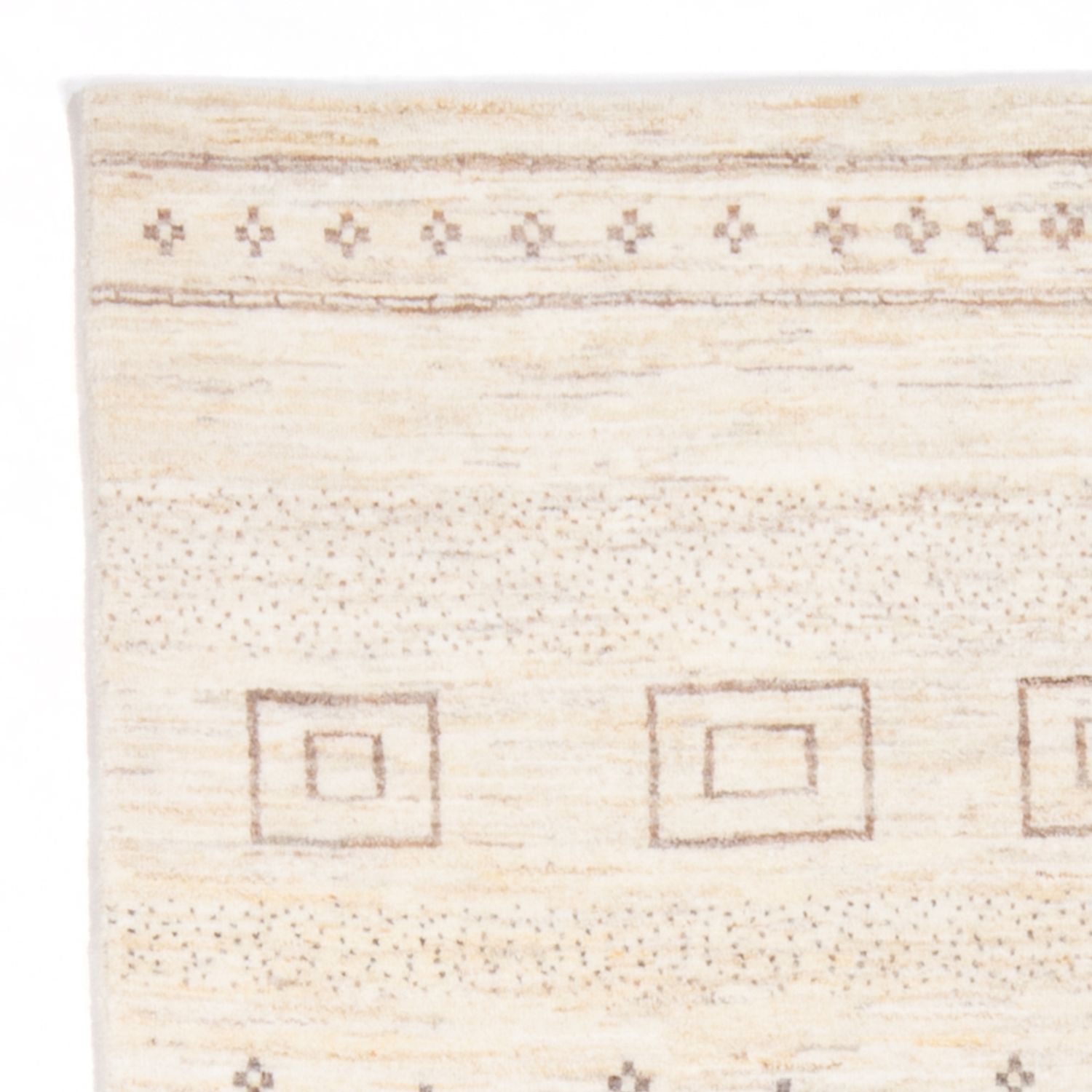 Gabbeh-tæppe - Persisk - 175 x 120 cm - lys beige