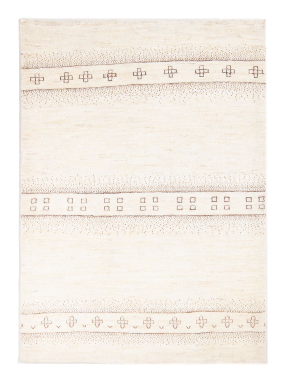 Gabbeh-tæppe - Persisk - 144 x 103 cm - lys beige