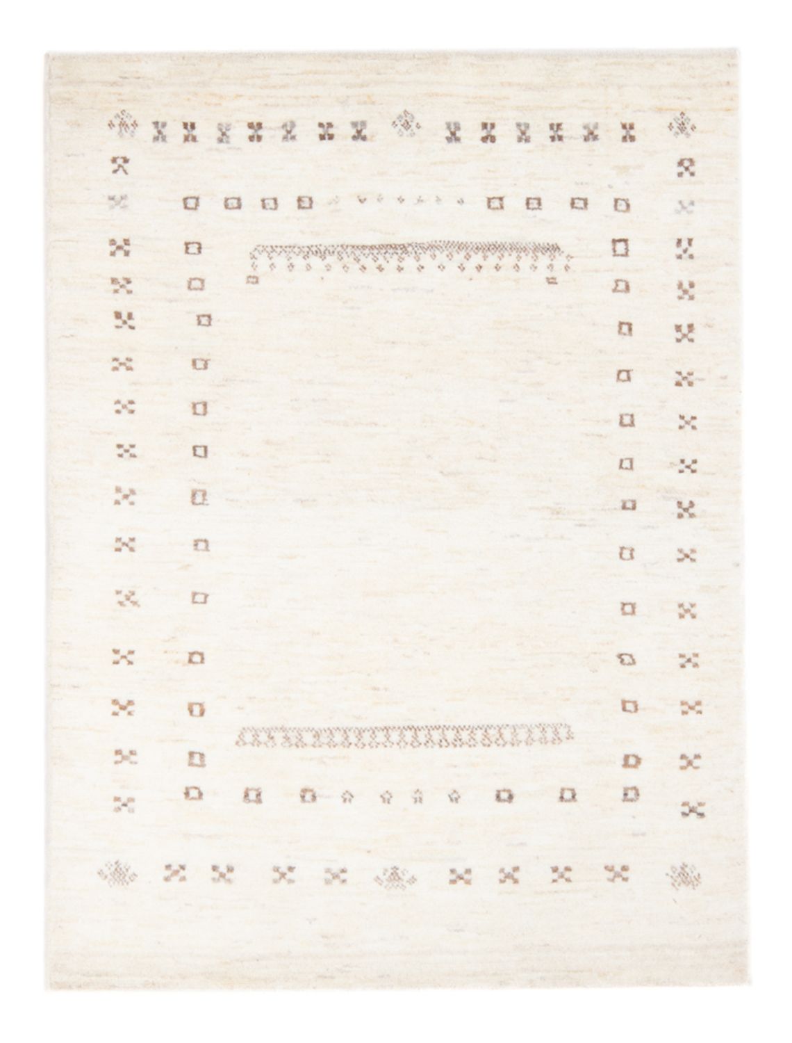 Gabbeh-tæppe - Persisk - 144 x 97 cm - lys beige