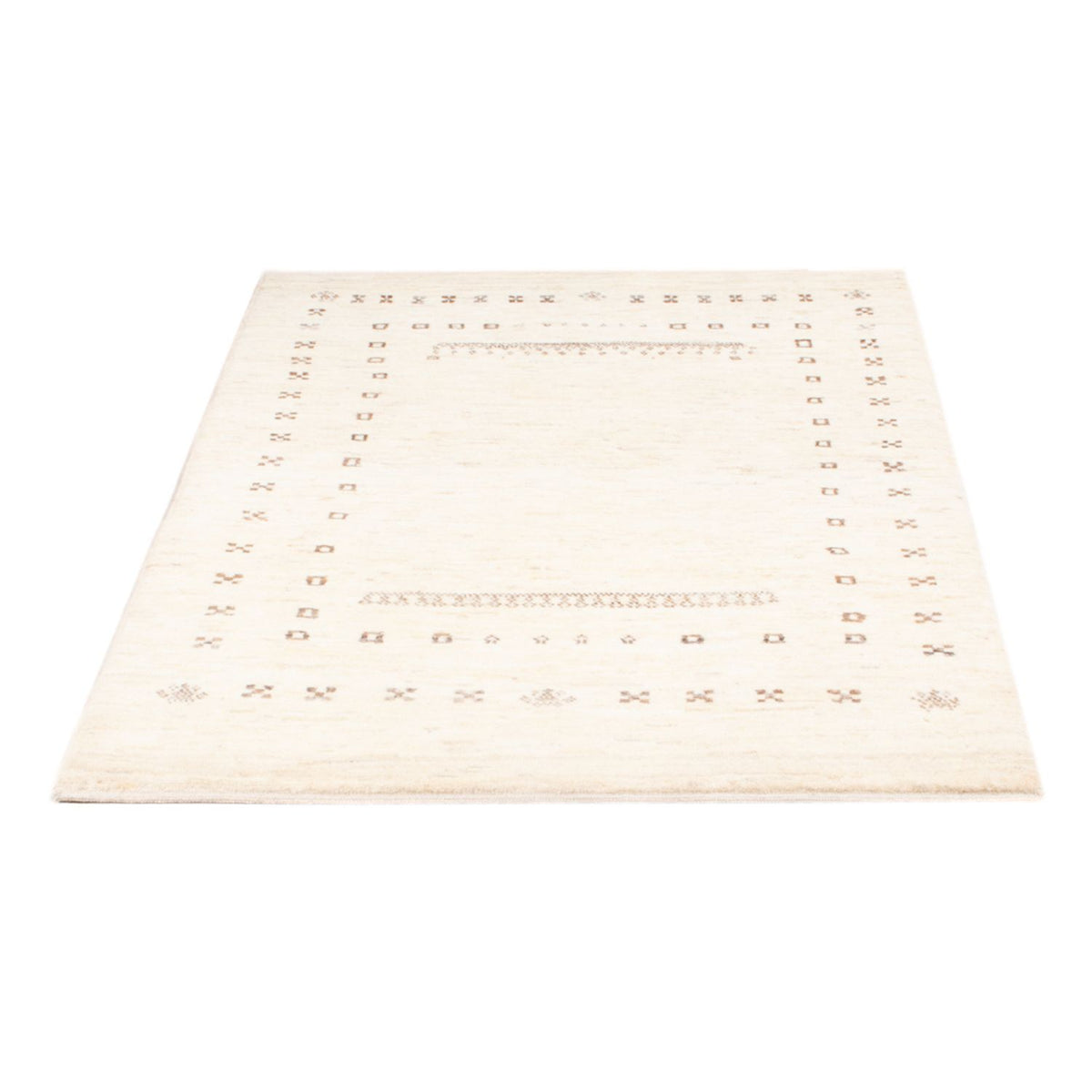 Gabbeh-tæppe - Persisk - 144 x 97 cm - lys beige