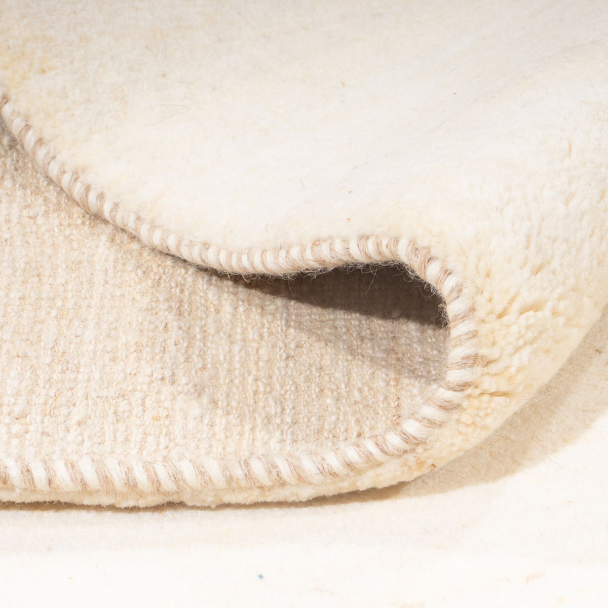 Gabbeh-tæppe - Persisk - 195 x 152 cm - lys beige