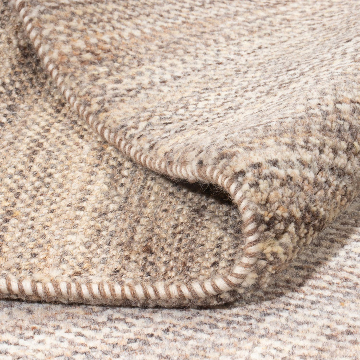 Gabbeh-tæppe - Persisk - 194 x 154 cm - mørk beige