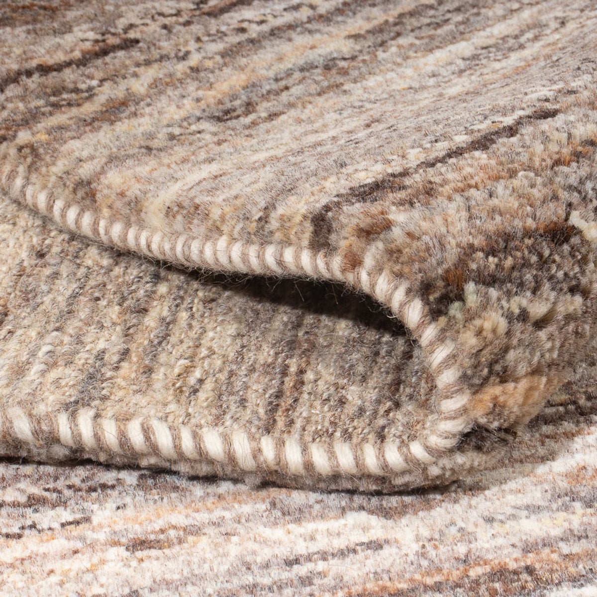 Gabbeh-tæppe - Persisk - 192 x 156 cm - mørk beige