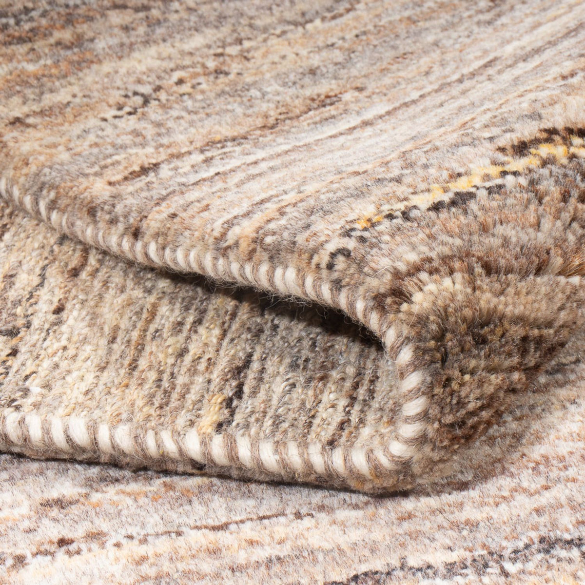 Gabbeh-tæppe - Persisk - 194 x 154 cm - mørk beige