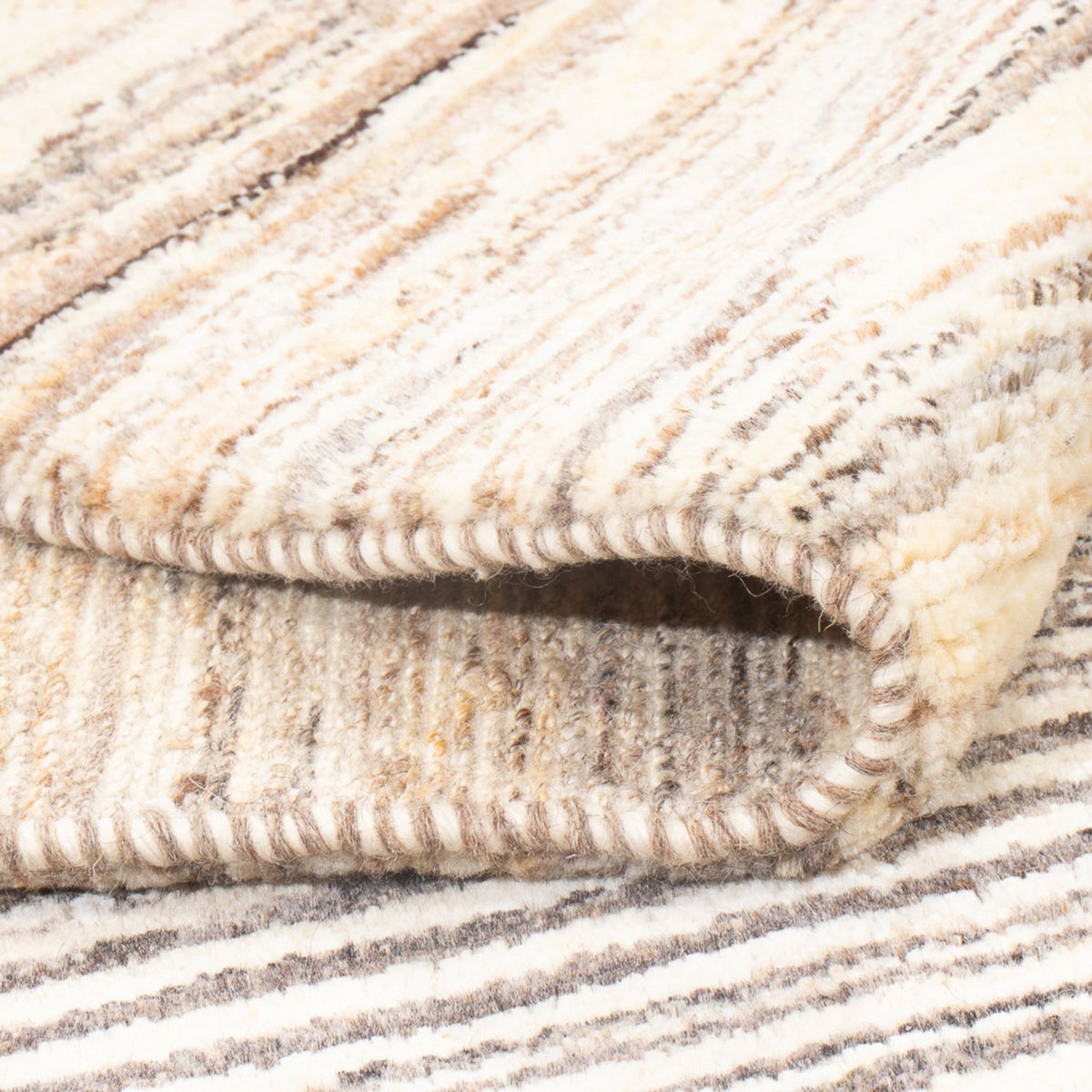 Gabbeh-tæppe - Persisk - 140 x 97 cm - mørk beige