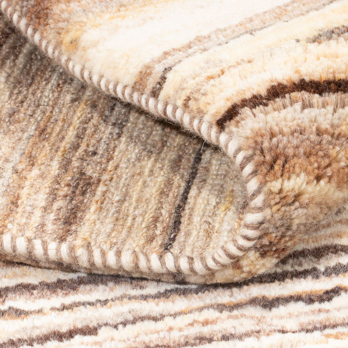 Gabbeh-tæppe - Persisk - 146 x 106 cm - mørk beige