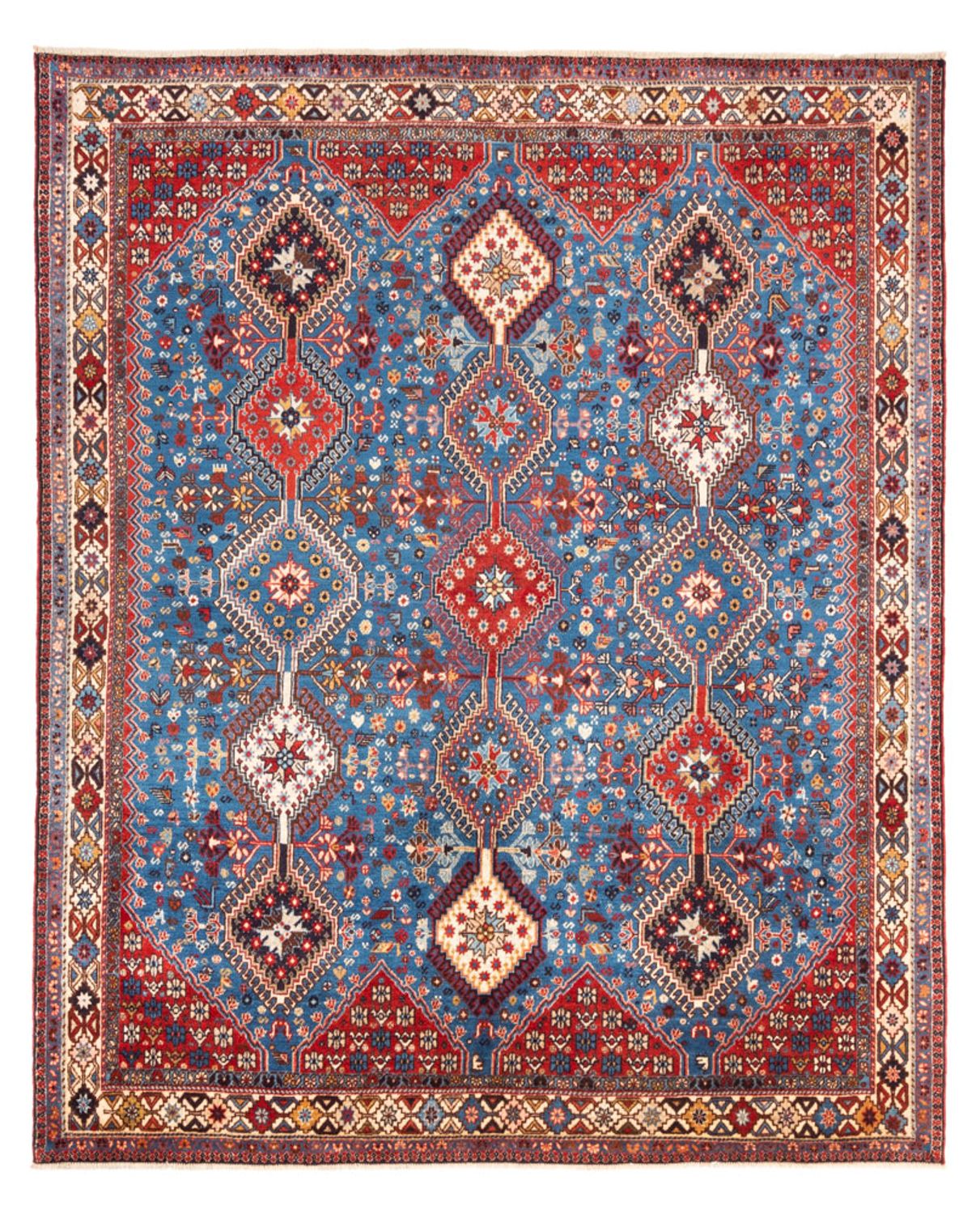 Gabbeh-tæppe - Persisk - 242 x 198 cm - blå