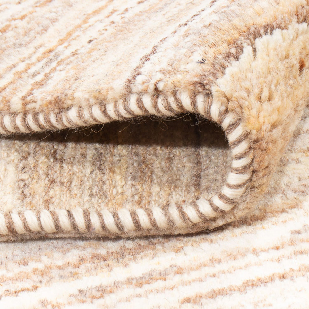 Gabbeh-tæppe - Persisk - 143 x 94 cm - mørk beige