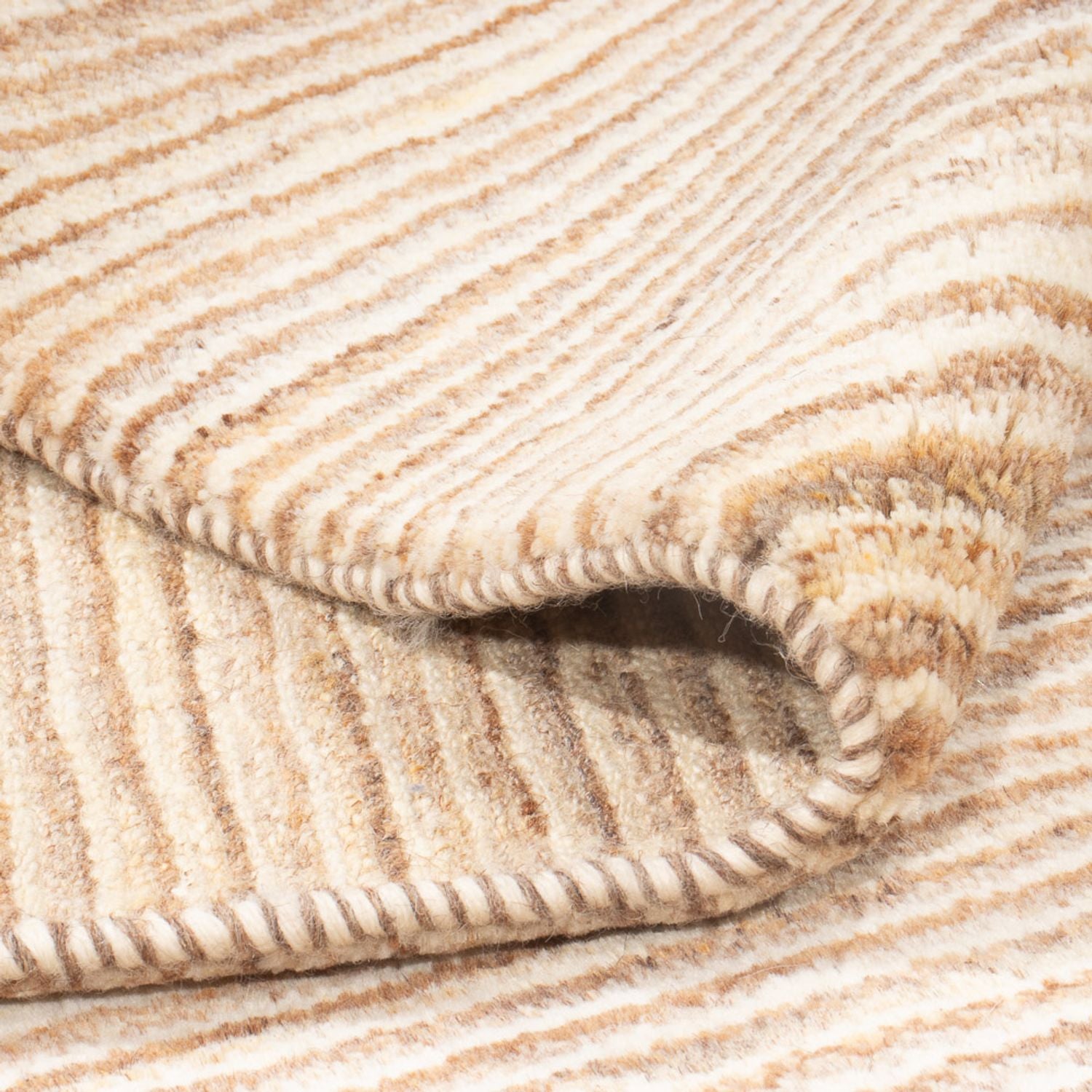 Gabbeh-tæppe - Persisk - 247 x 174 cm - lys beige