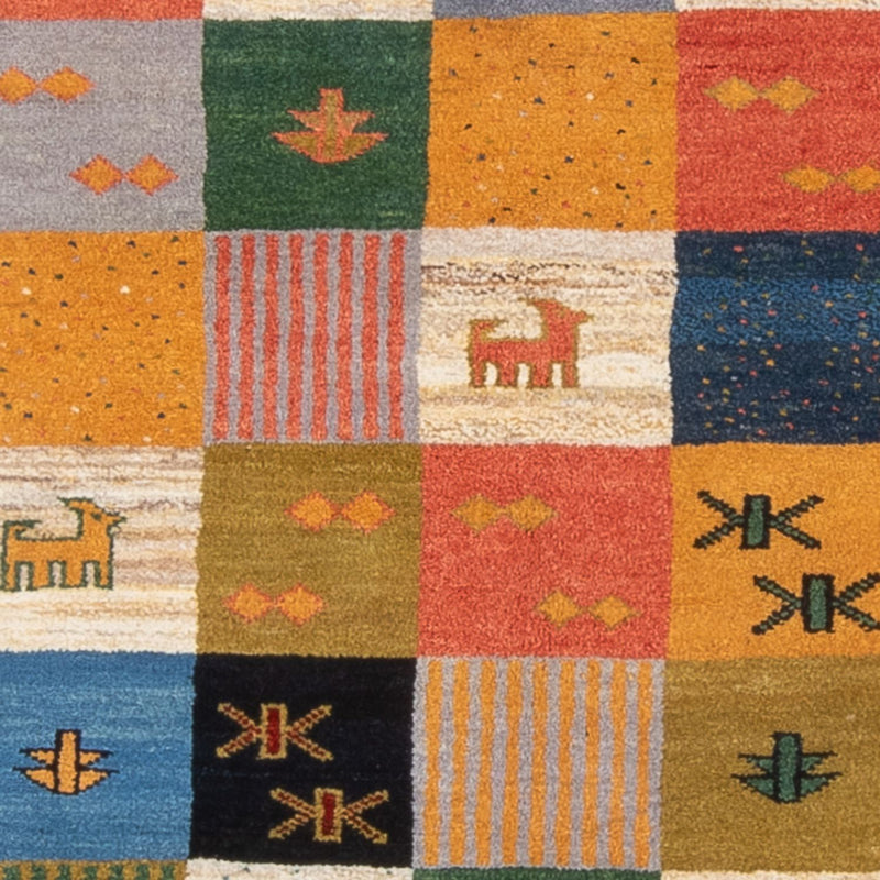 Gabbeh-tæppe - Persisk - 242 x 174 cm - flerfarvet