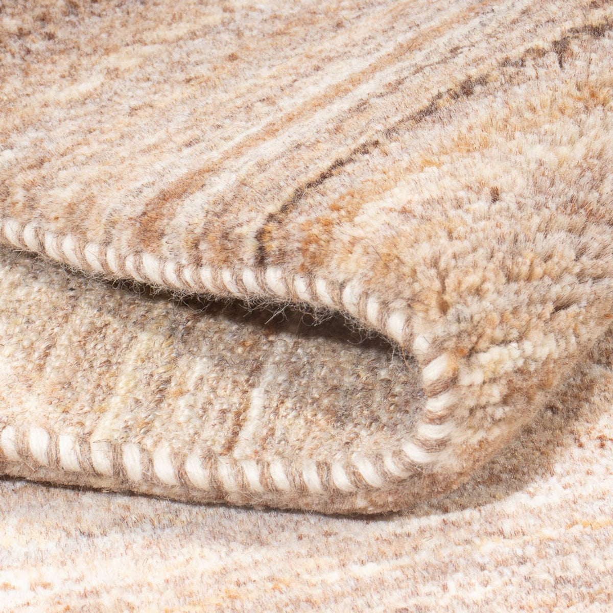 Gabbeh-tæppe - Persisk - 184 x 148 cm - mørk beige