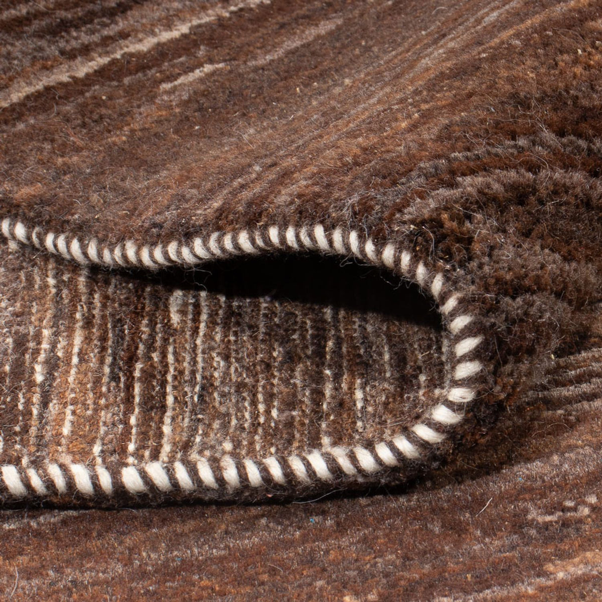 Gabbeh-tæppe - Persisk - 192 x 158 cm - mørkebrun