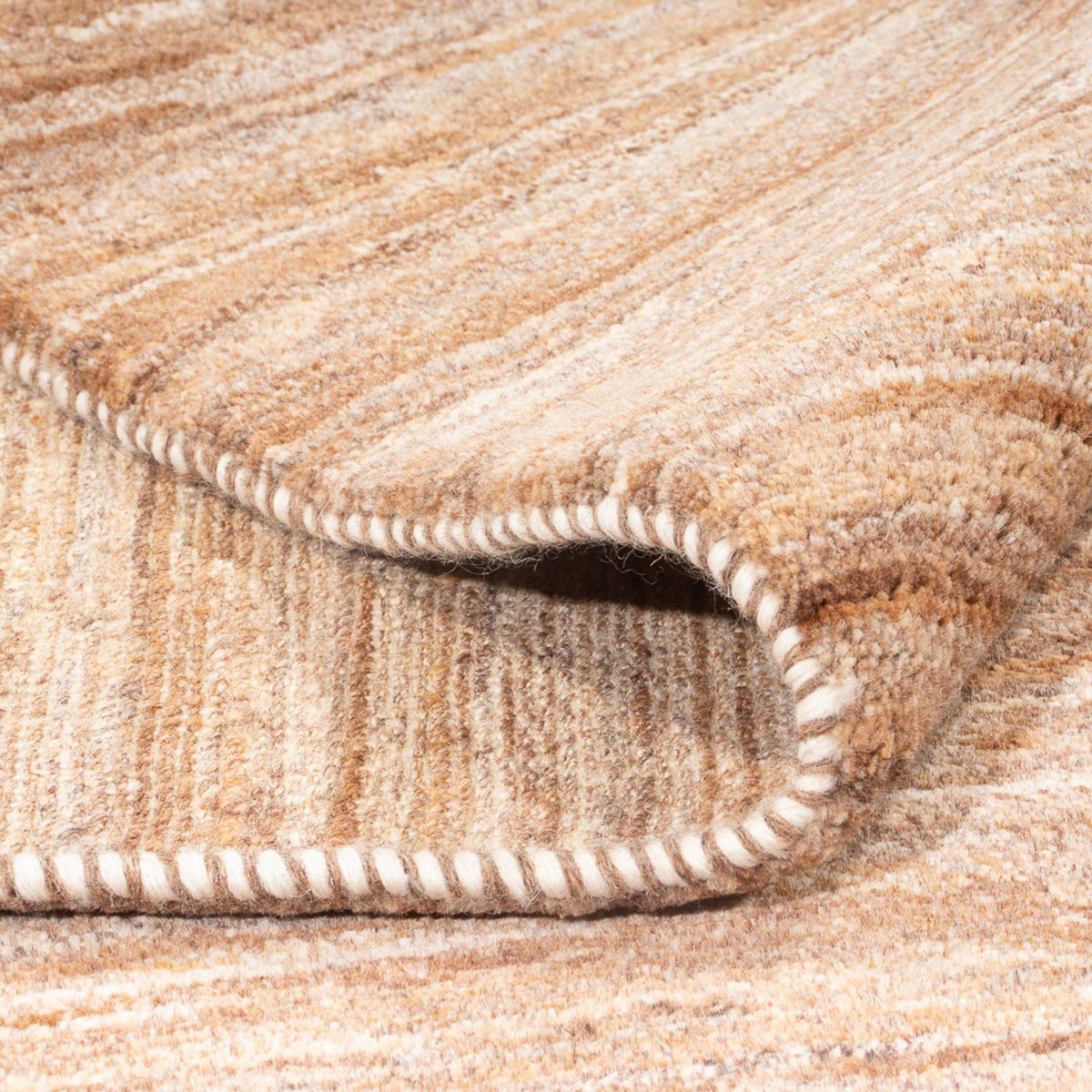 Gabbeh-tæppe - Persisk - 198 x 155 cm - mørk beige