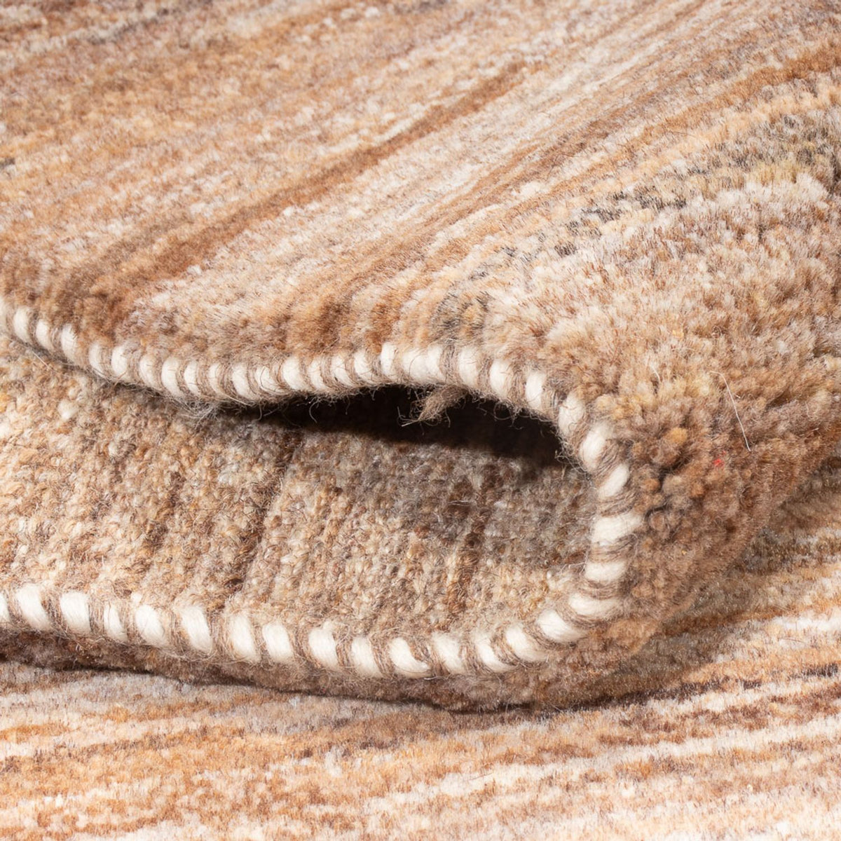 Gabbeh-tæppe - Persisk - 200 x 153 cm - mørk beige