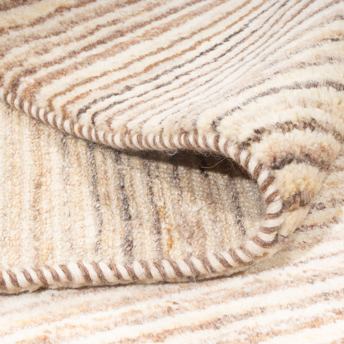 Gabbeh-tæppe - Persisk - 184 x 154 cm - lys beige