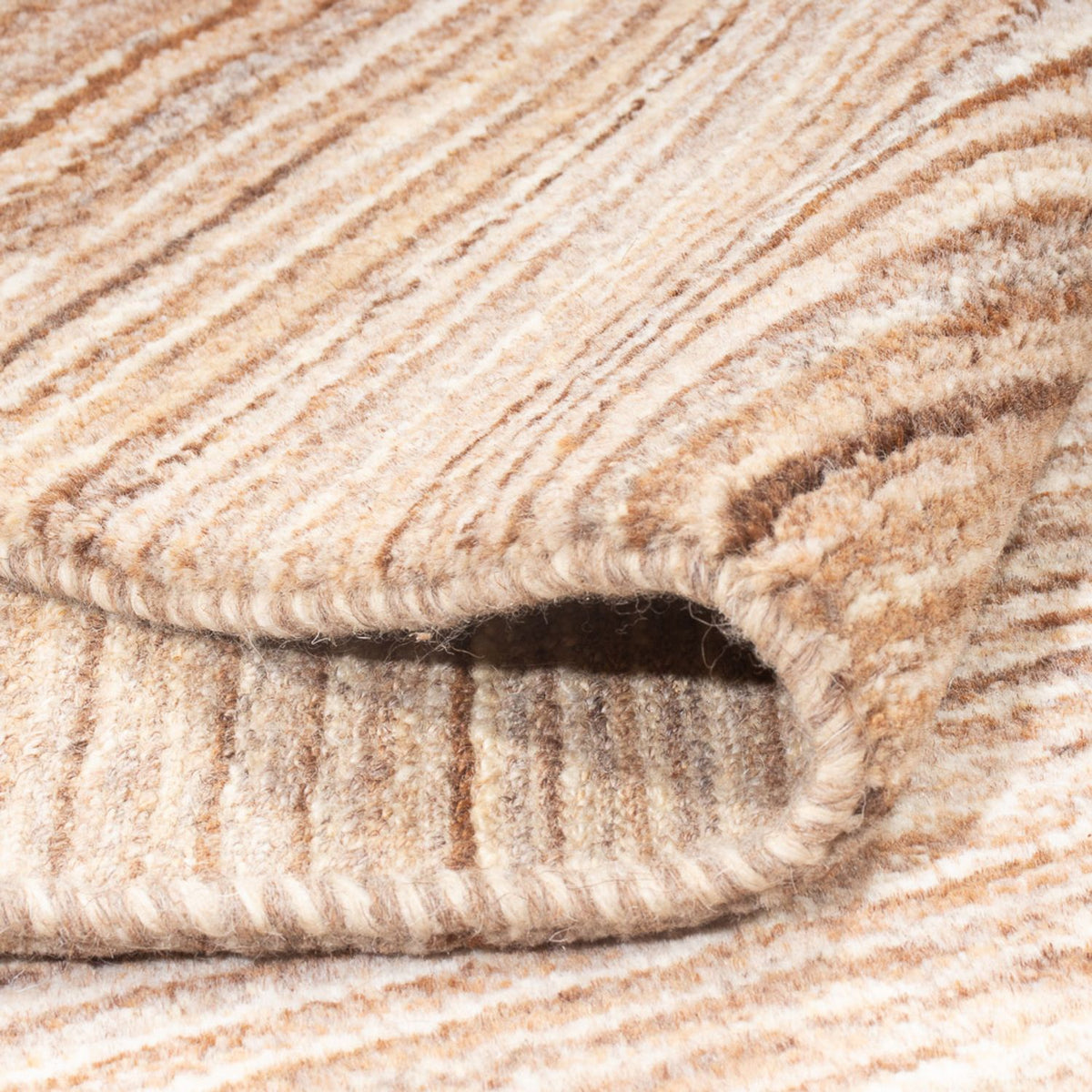 Gabbeh-tæppe - Persisk - 198 x 146 cm - mørk beige