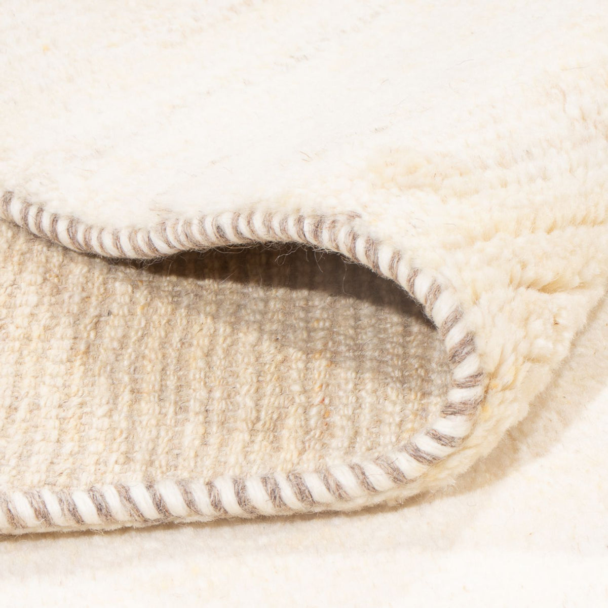 Gabbeh-tæppe - Persisk - 204 x 142 cm - lys beige