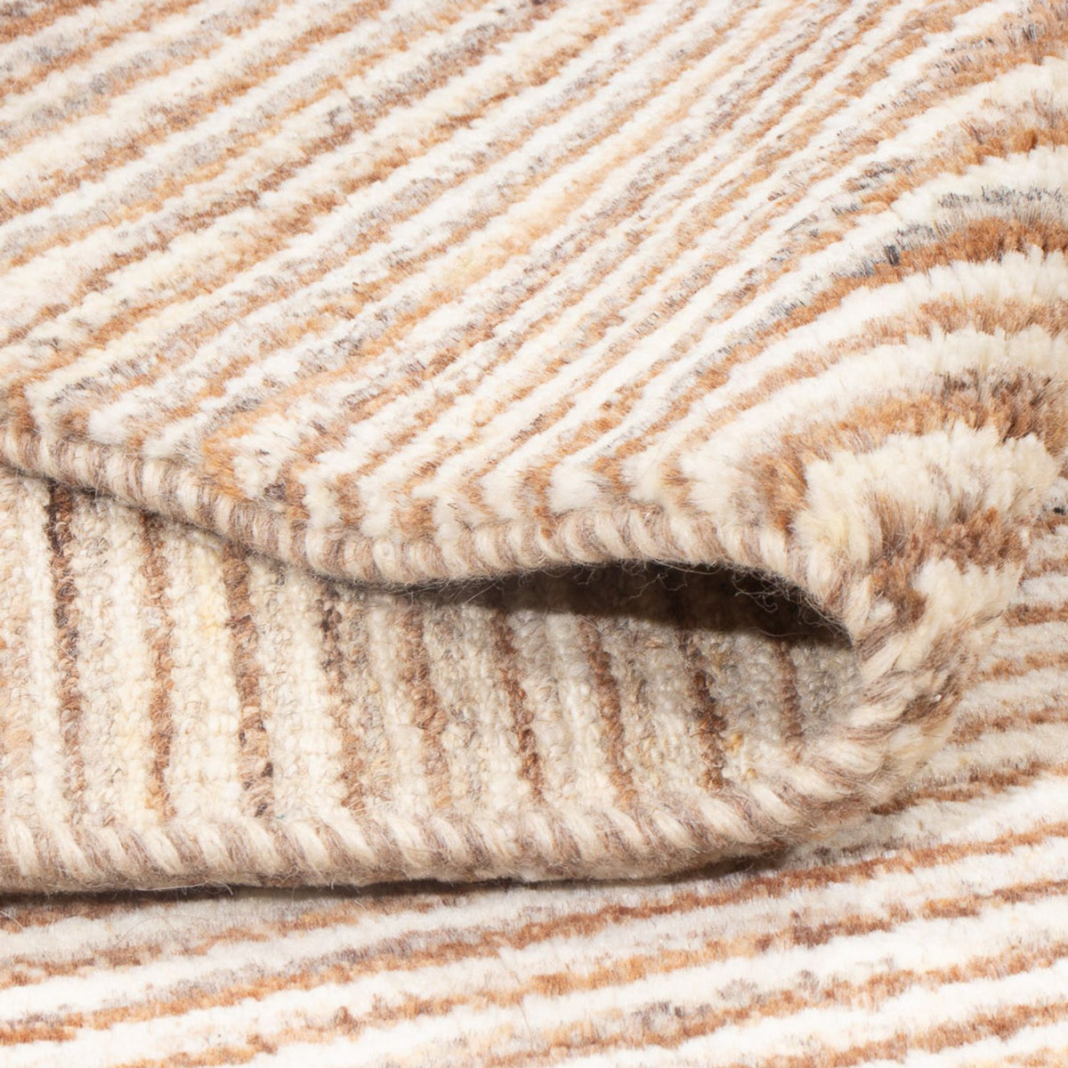 Gabbeh-tæppe - Persisk - 194 x 145 cm - lys brun