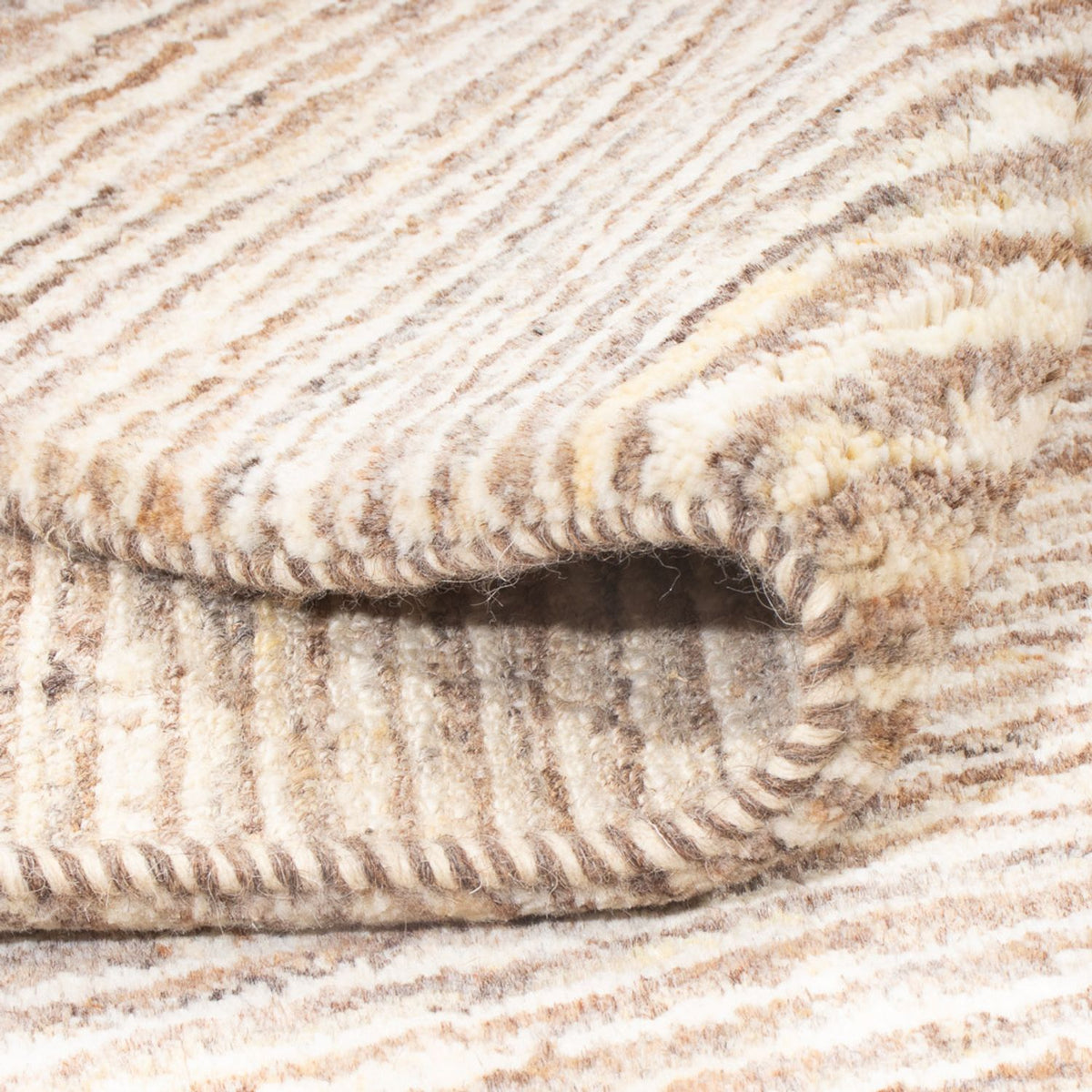 Gabbeh-tæppe - Persisk - 194 x 151 cm - mørk beige