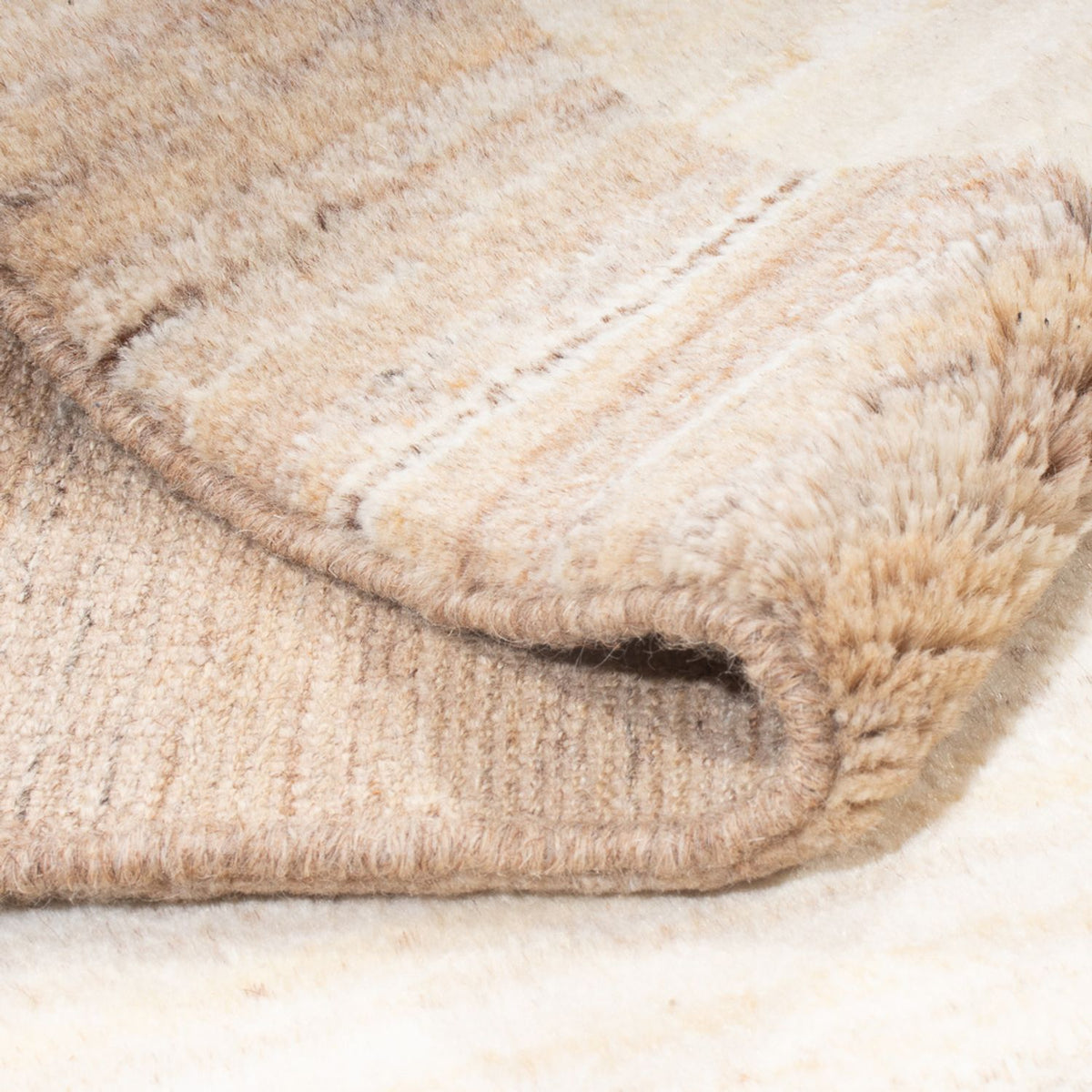 Gabbeh-tæppe - Persisk - 191 x 145 cm - lys beige