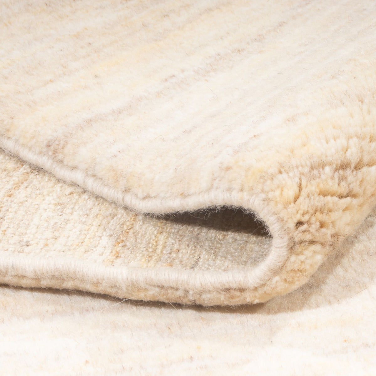 Gabbeh-tæppe - Persisk - 190 x 154 cm - lys beige