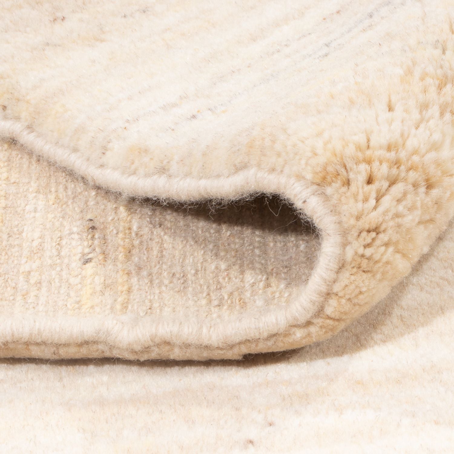 Gabbeh-tæppe - Persisk - 183 x 151 cm - lys beige