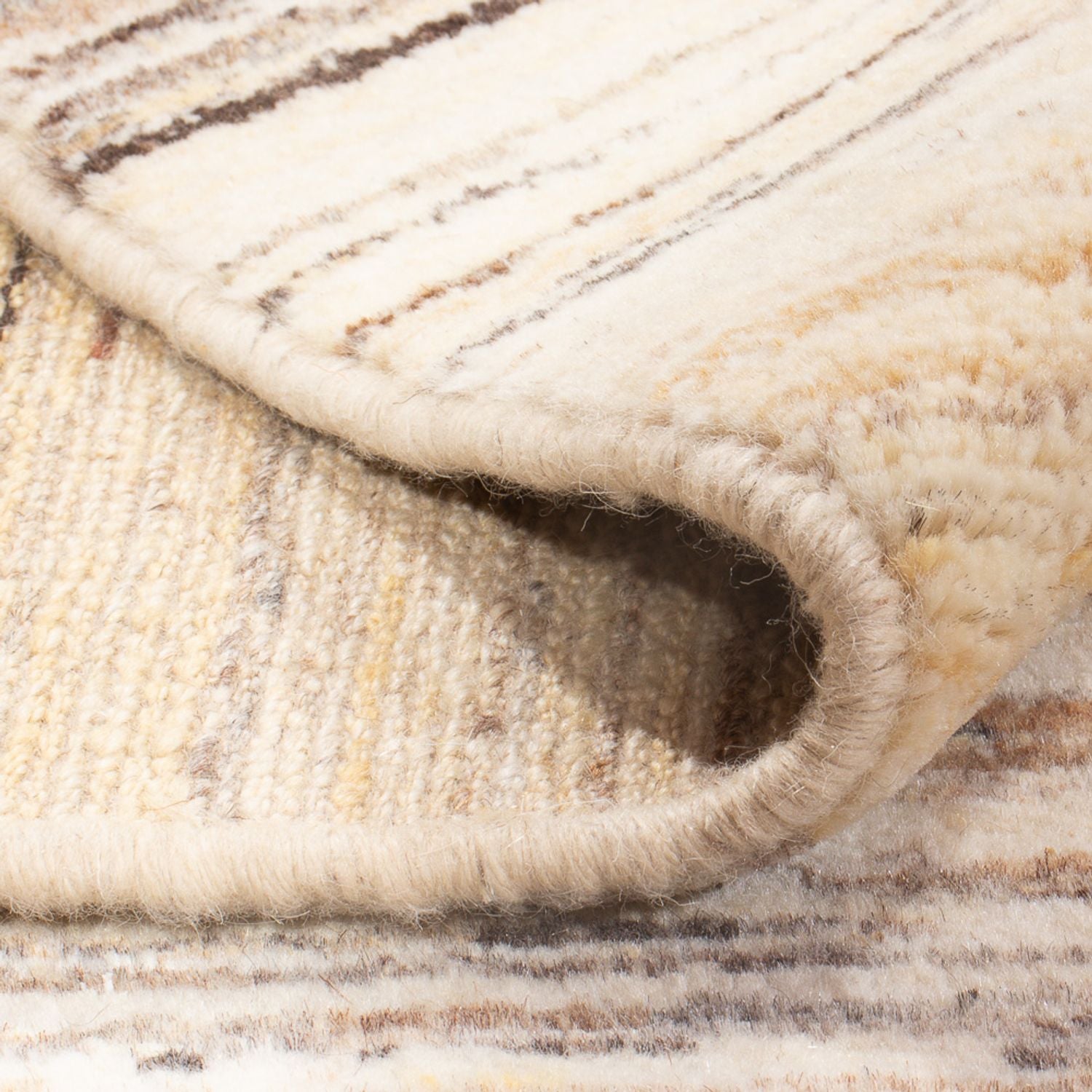 Gabbeh-tæppe - Persisk - 142 x 98 cm - lys beige