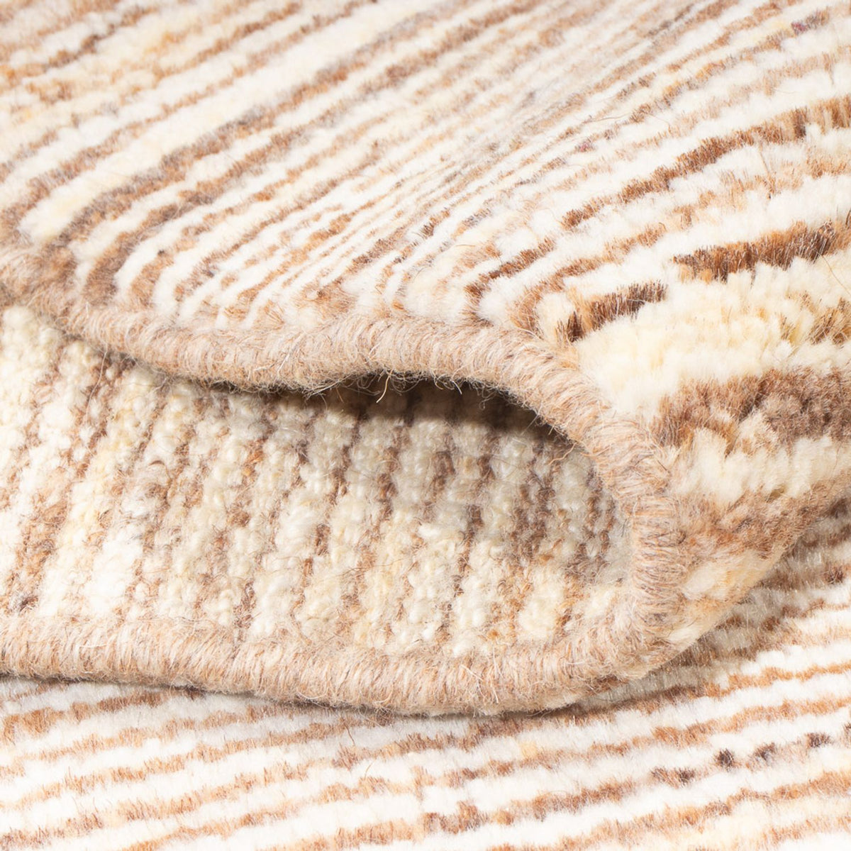 Gabbeh-tæppe - Persisk - 194 x 140 cm - mørk beige