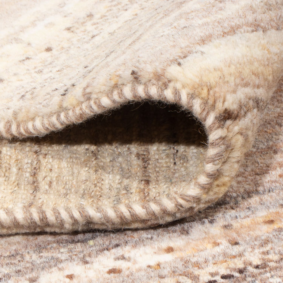 Gabbeh-tæppe - Persisk - 240 x 207 cm - mørk beige