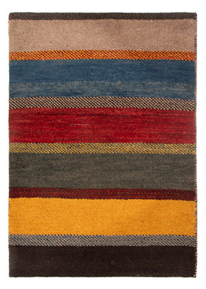 Gabbeh-tæppe - Persisk - 84 x 59 cm - flerfarvet