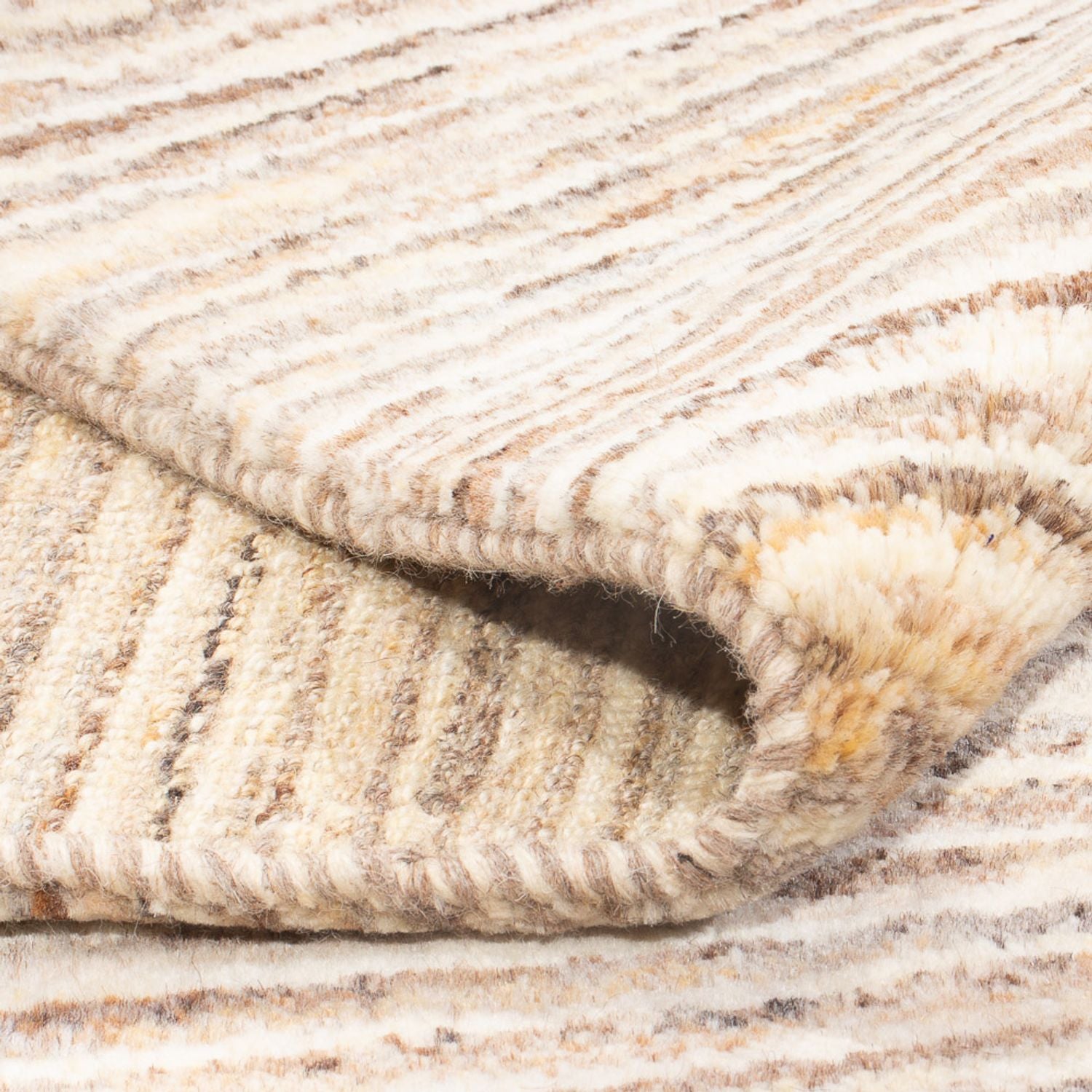Gabbeh-tæppe - Persisk - 145 x 110 cm - mørk beige