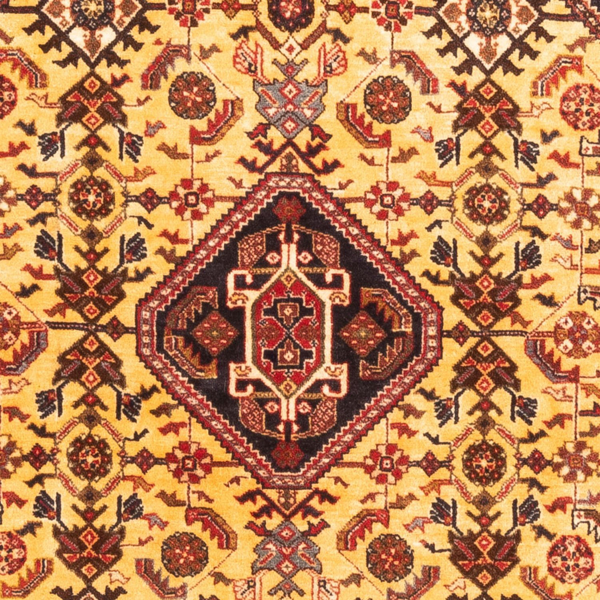 Persisk tæppe - Nomadisk - 150 x 110 cm - gul