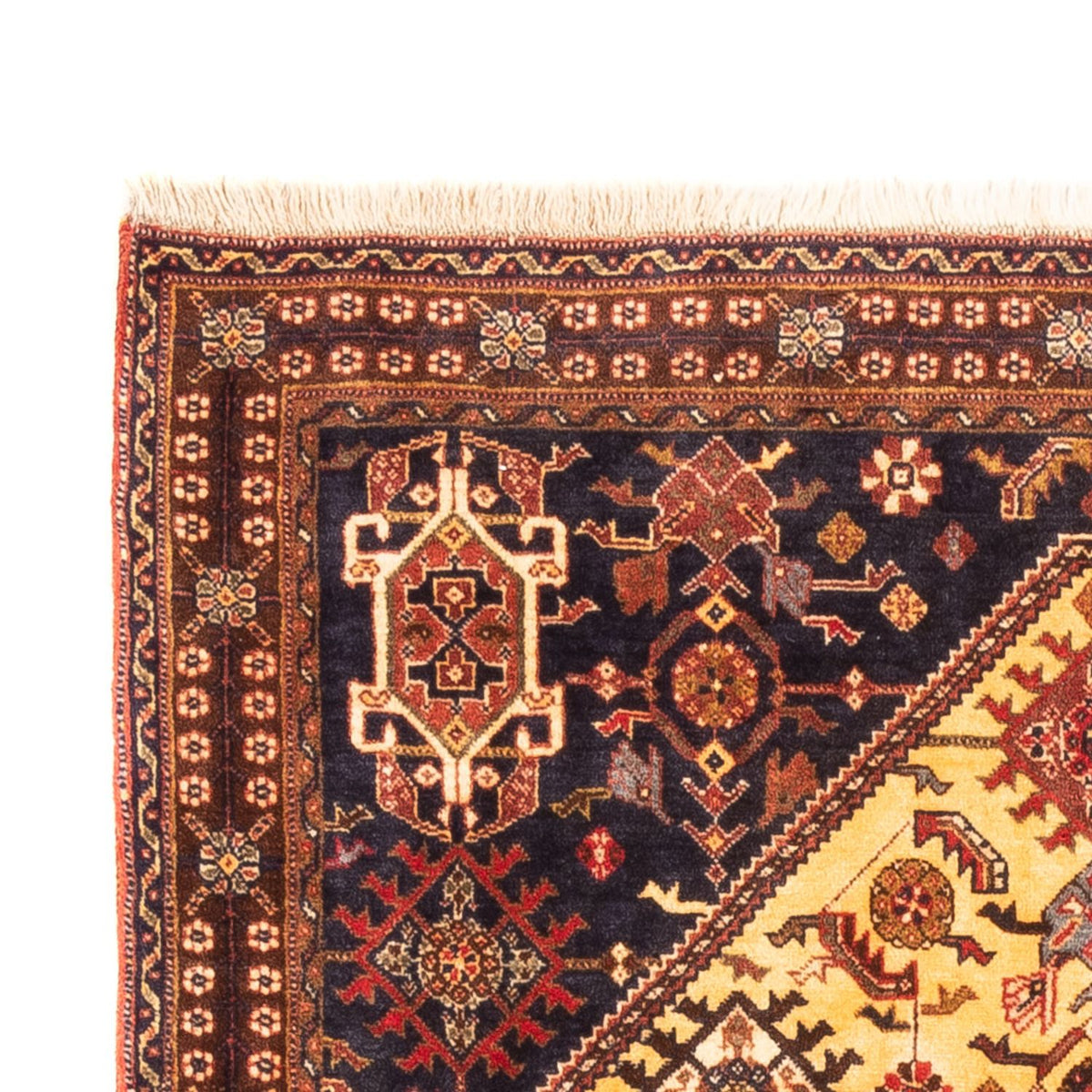 Persisk tæppe - Nomadisk - 150 x 110 cm - gul