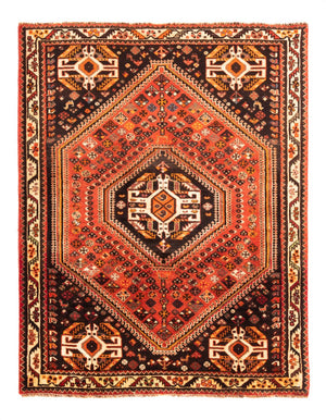 Persisk tæppe - Nomadisk - 154 x 117 cm - lysrød