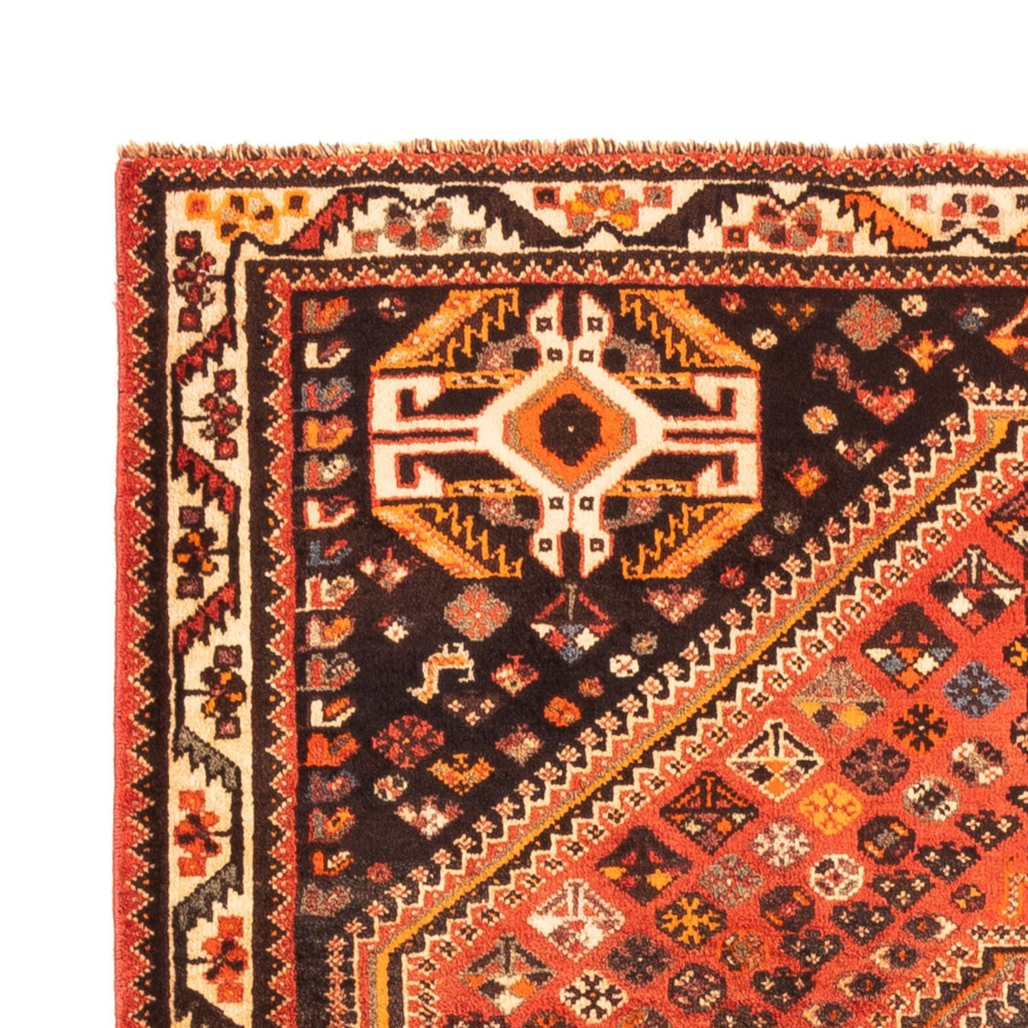 Persisk tæppe - Nomadisk - 154 x 117 cm - lysrød