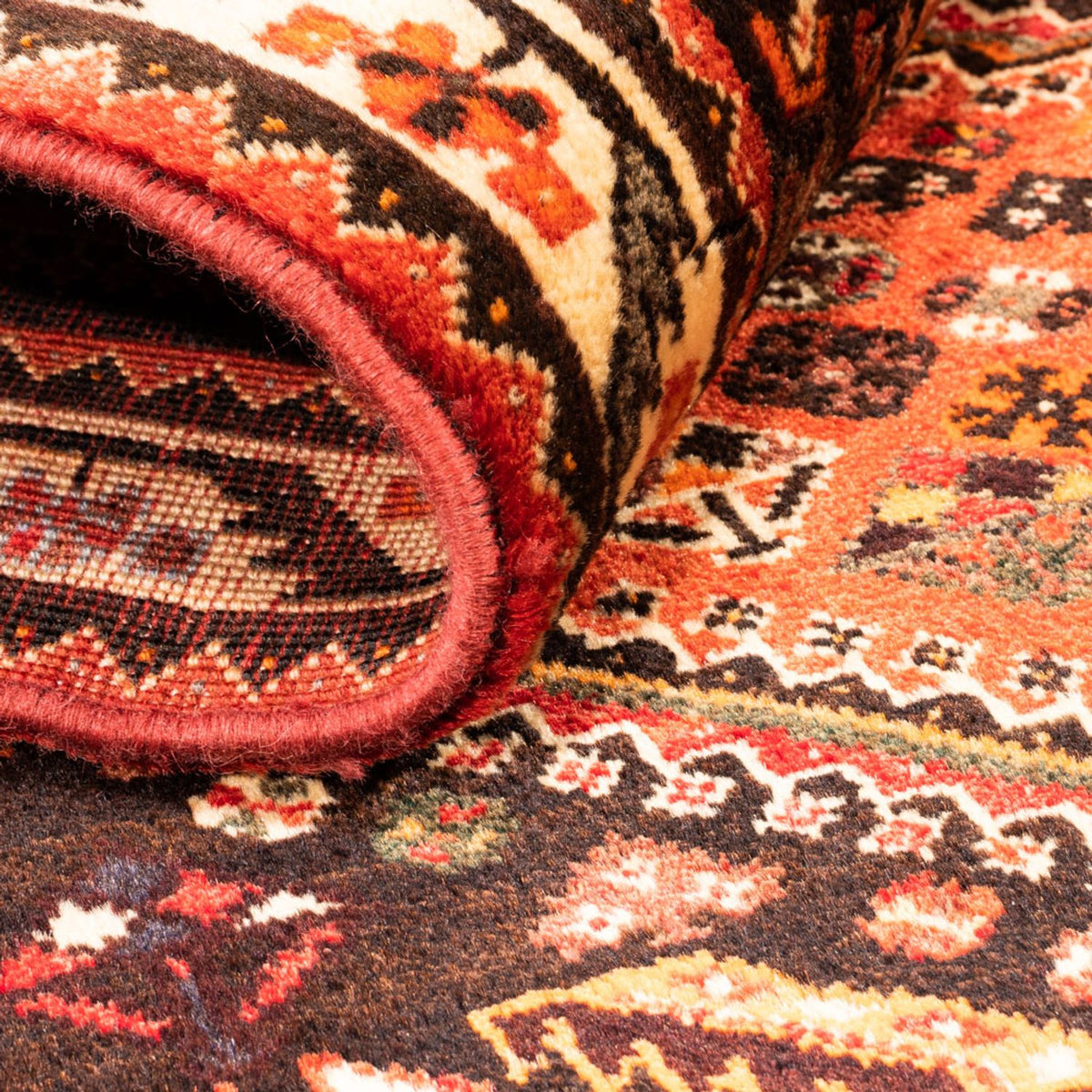 Persisk tæppe - Nomadisk - 154 x 117 cm - lysrød