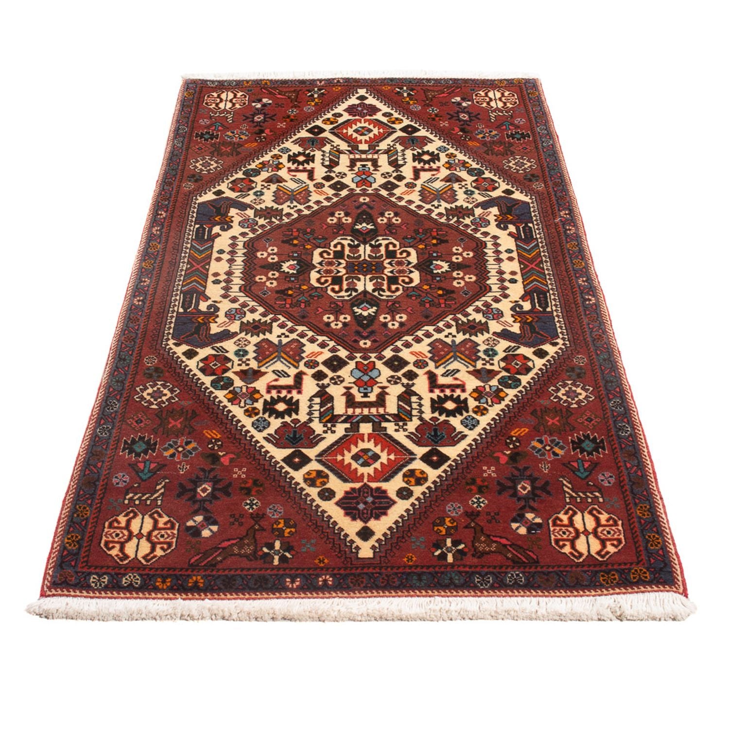 Persisk tæppe - Nomadisk - 150 x 73 cm - creme