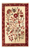 Qom Tæppe 65x107cm - Persisk tæppe - Rektangulær / Creme / 65 x 107 cm Rektangulær