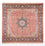 Silketæppe - Ghom Silk - Premium firkantet  - 247 x 247 cm - lysrød