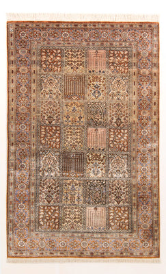 Silketæppe - Ghom Silk - Premium - 148 x 100 cm - flerfarvet