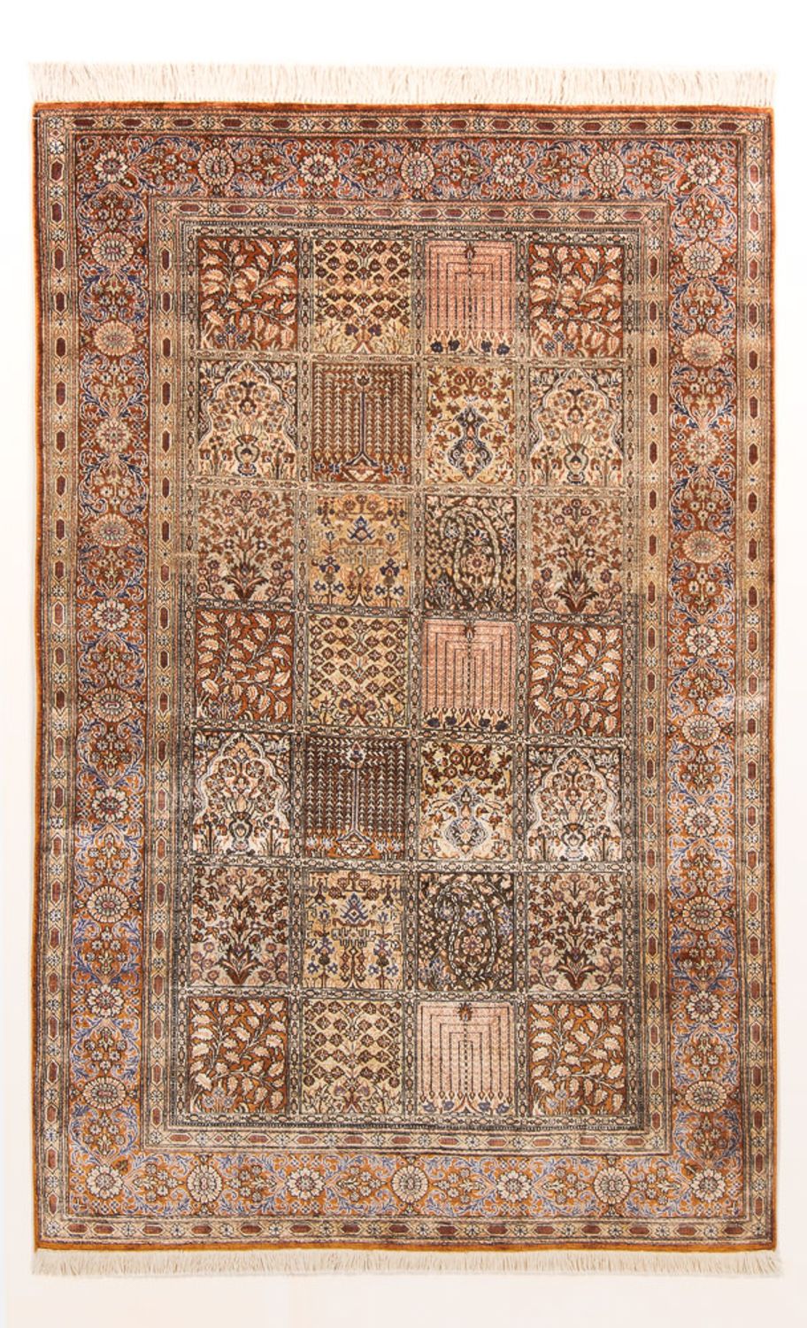 Silketæppe - Ghom Silk - Premium - 148 x 100 cm - flerfarvet